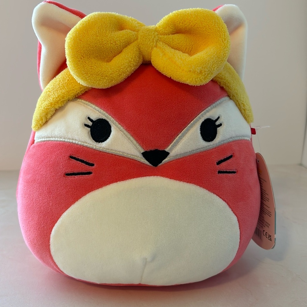 🌸💖 NWT Squishmallows FiFi Plush – Yellow Headband & Bow 💖🌸